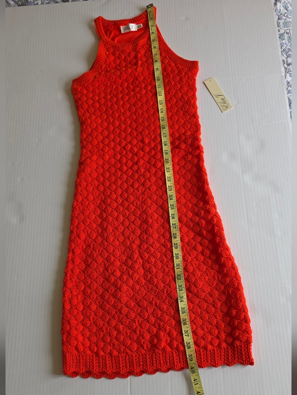 Eliza J Red Knit Midi Dress - Picture 5 of 7